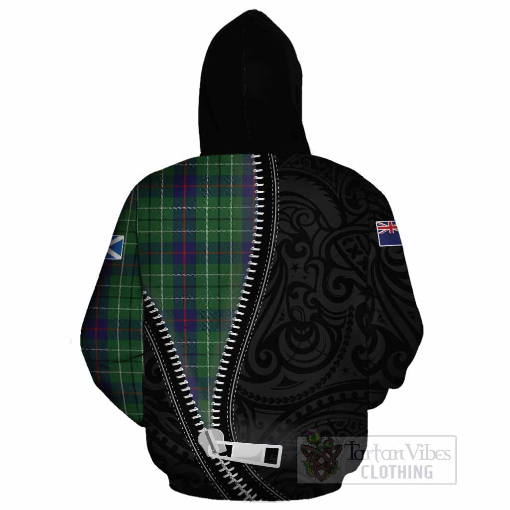 Duncan Tartan Cotton Hoodie New Zealand Pattern Unique Zipper Stylized
