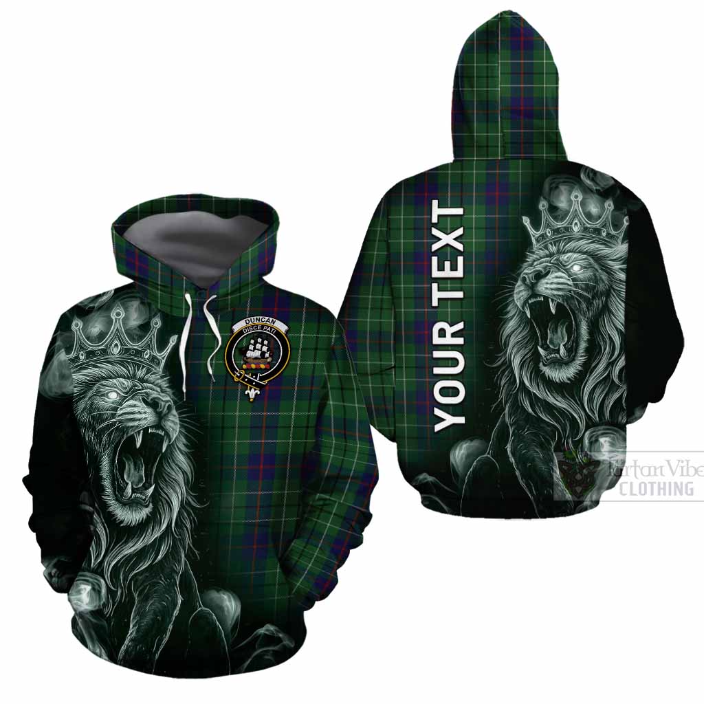 Duncan Tartan Cotton Hoodie Roaring Lion Heritage