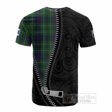 Duncan Tartan Cotton T-shirt New Zealand Pattern Unique Zipper Stylized