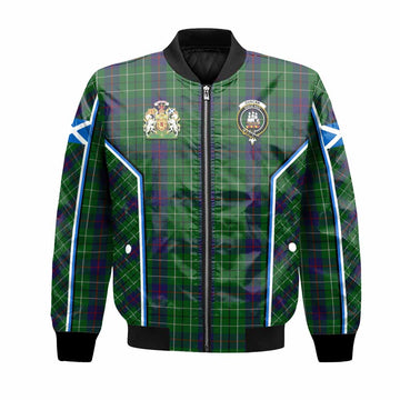 Duncan Tartan Crest Bomber Jacket Scotland Coat of Arm Flag Style