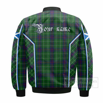 Duncan Tartan Crest Bomber Jacket Scotland Coat of Arm Flag Style