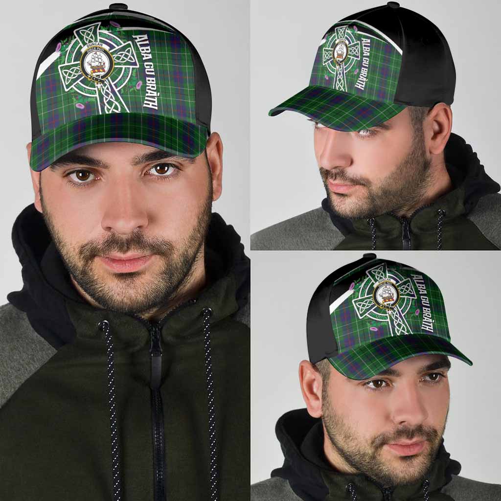 Duncan Tartan Crest Classic Cap Scottish Thistle Celtic Cross Alba Gu Brath