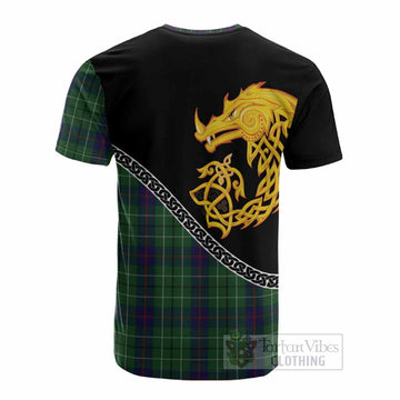 Duncan Tartan Crest Cotton T-shirt Legendary Dragon Knot Half Style