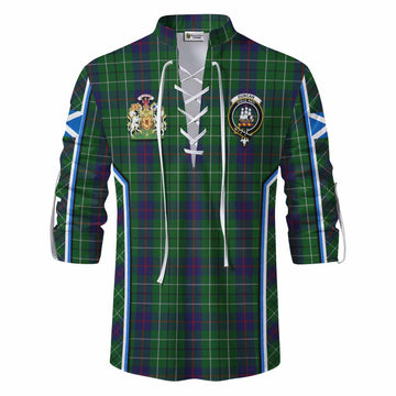 Duncan Tartan Crest Ghillie Kilt Shirt Scotland Coat of Arm Flag Style