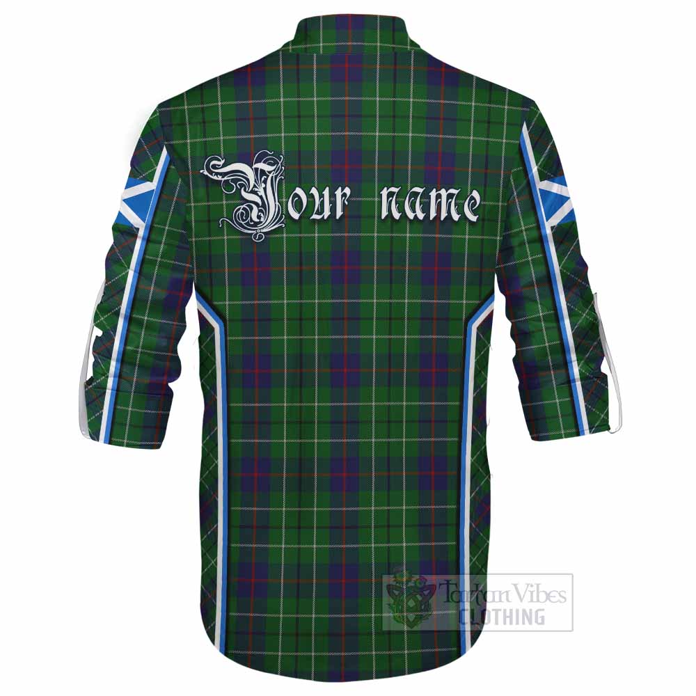 Duncan Tartan Crest Ghillie Kilt Shirt Scotland Coat of Arm Flag Style - Tartan Vibes Clothing