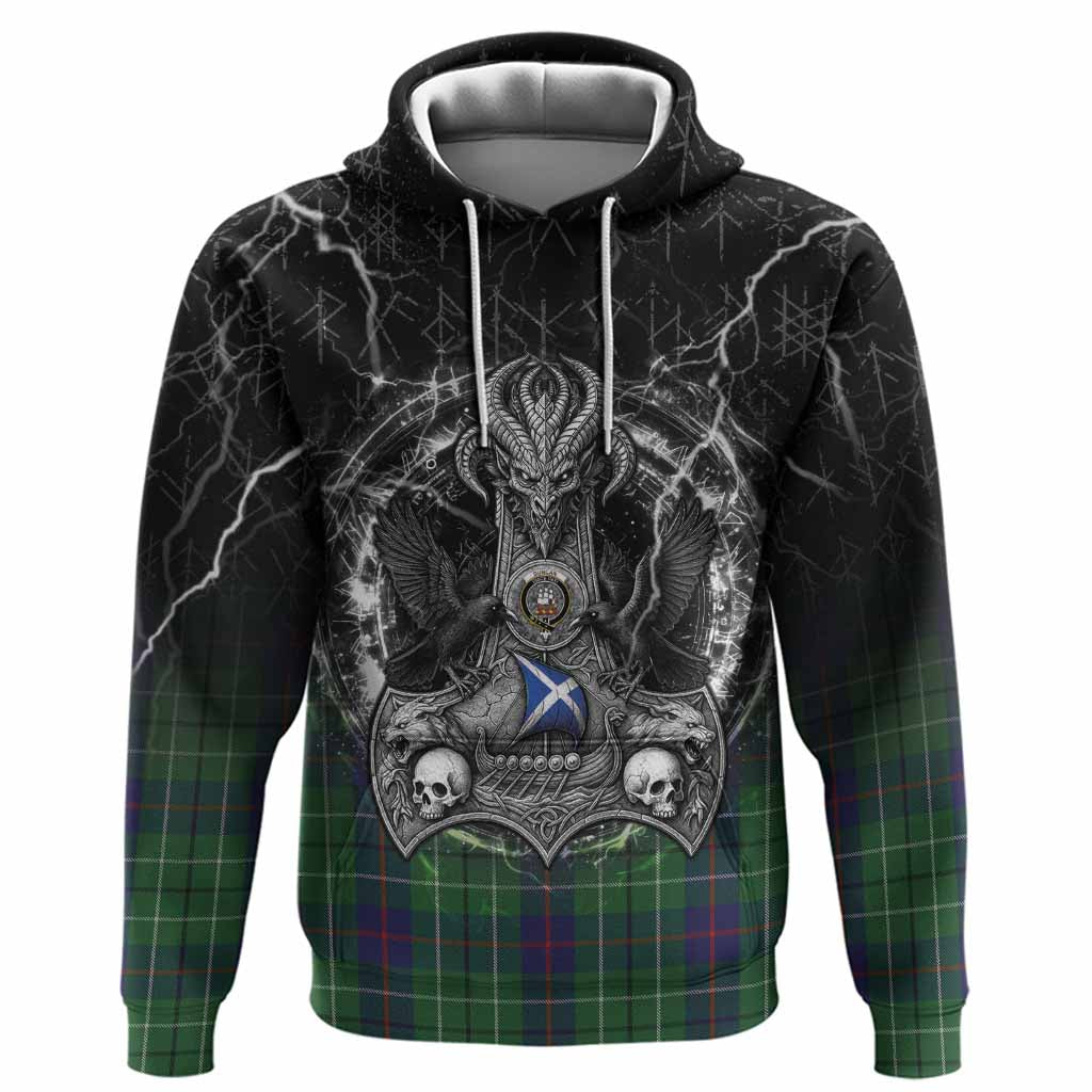 Duncan Tartan Crest Hoodie Celtic Odin's Raven Legacy