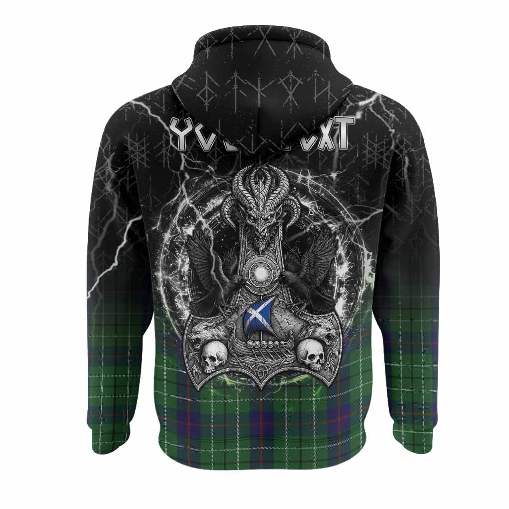 Duncan Tartan Crest Hoodie Celtic Odin's Raven Legacy