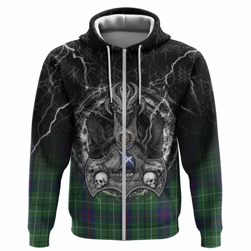 Duncan Tartan Crest Hoodie Celtic Odin's Raven Legacy