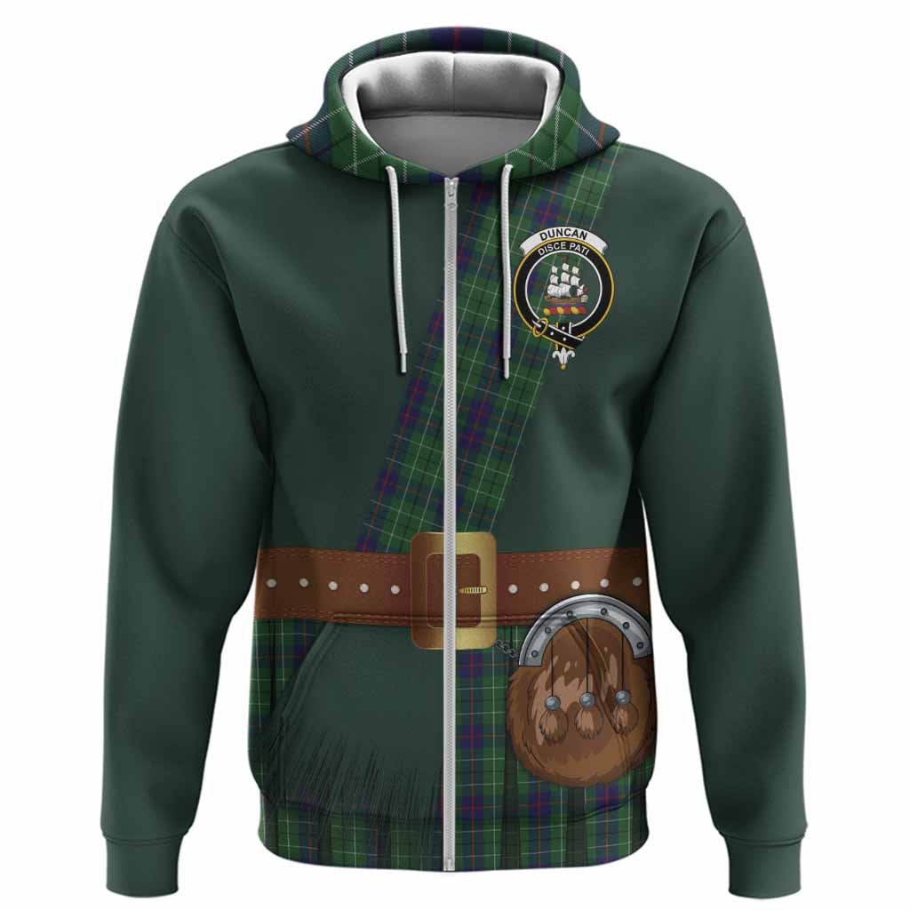 Duncan Tartan Crest Hoodie Kilt Costume Style