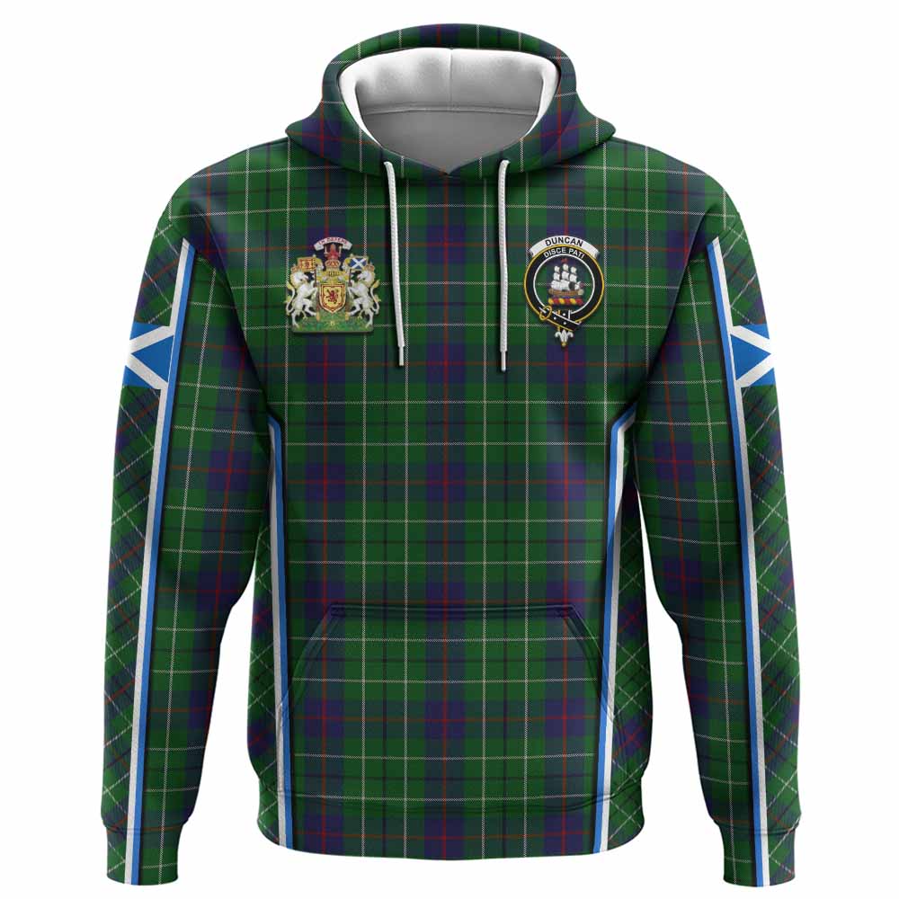 Duncan Tartan Crest Hoodie Scotland Coat of Arm Flag Style - Tartan Vibes Clothing
