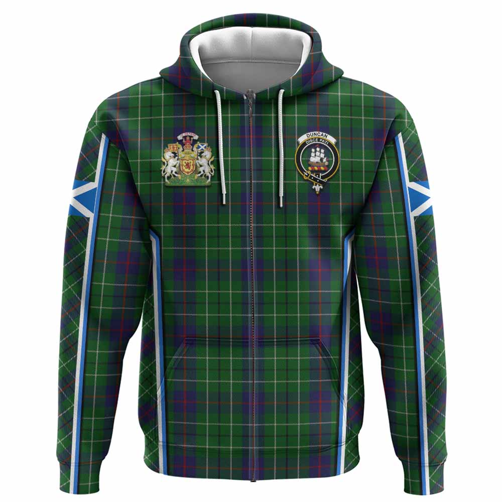 Duncan Tartan Crest Hoodie Scotland Coat of Arm Flag Style - Tartan Vibes Clothing