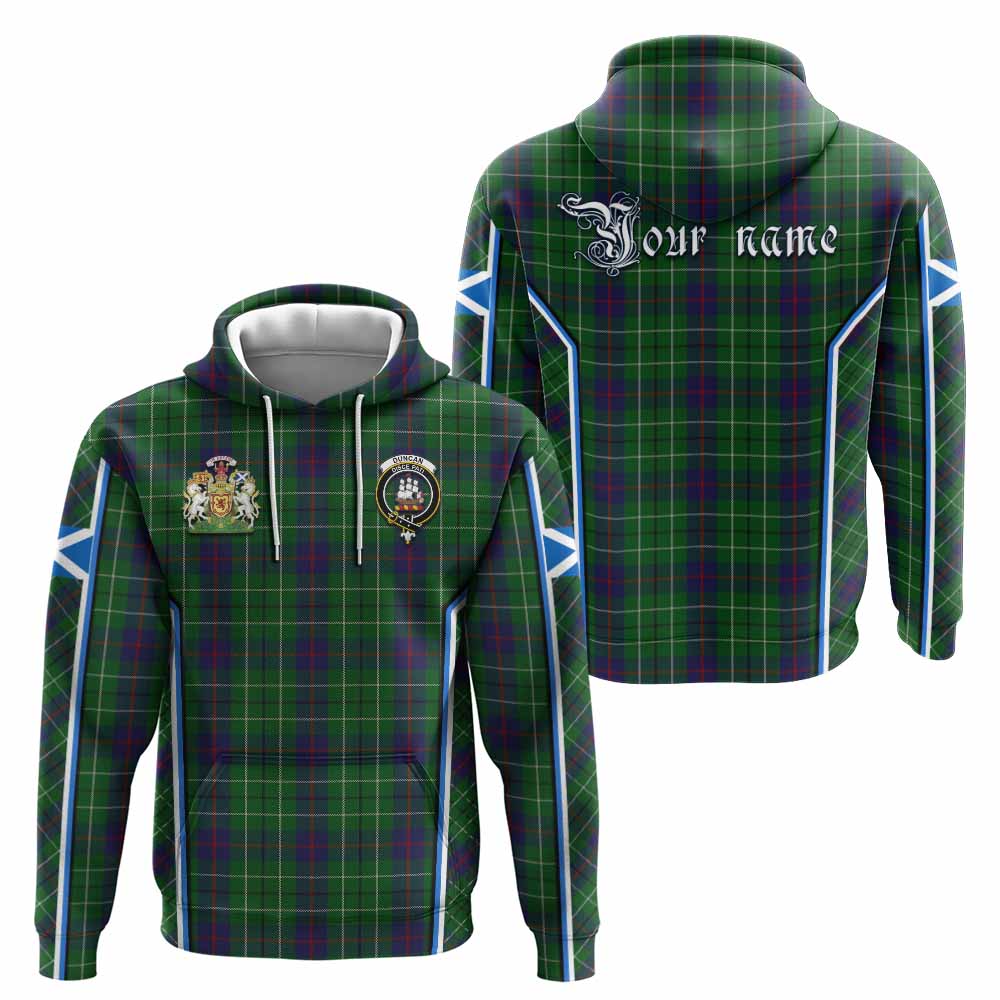 Duncan Tartan Crest Hoodie Scotland Coat of Arm Flag Style - Tartan Vibes Clothing