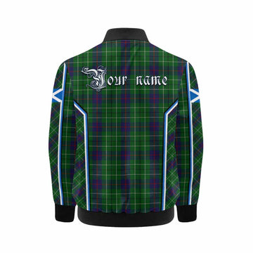 Duncan Tartan Crest Kid Bomber Jacket Scotland Coat of Arm Flag Style
