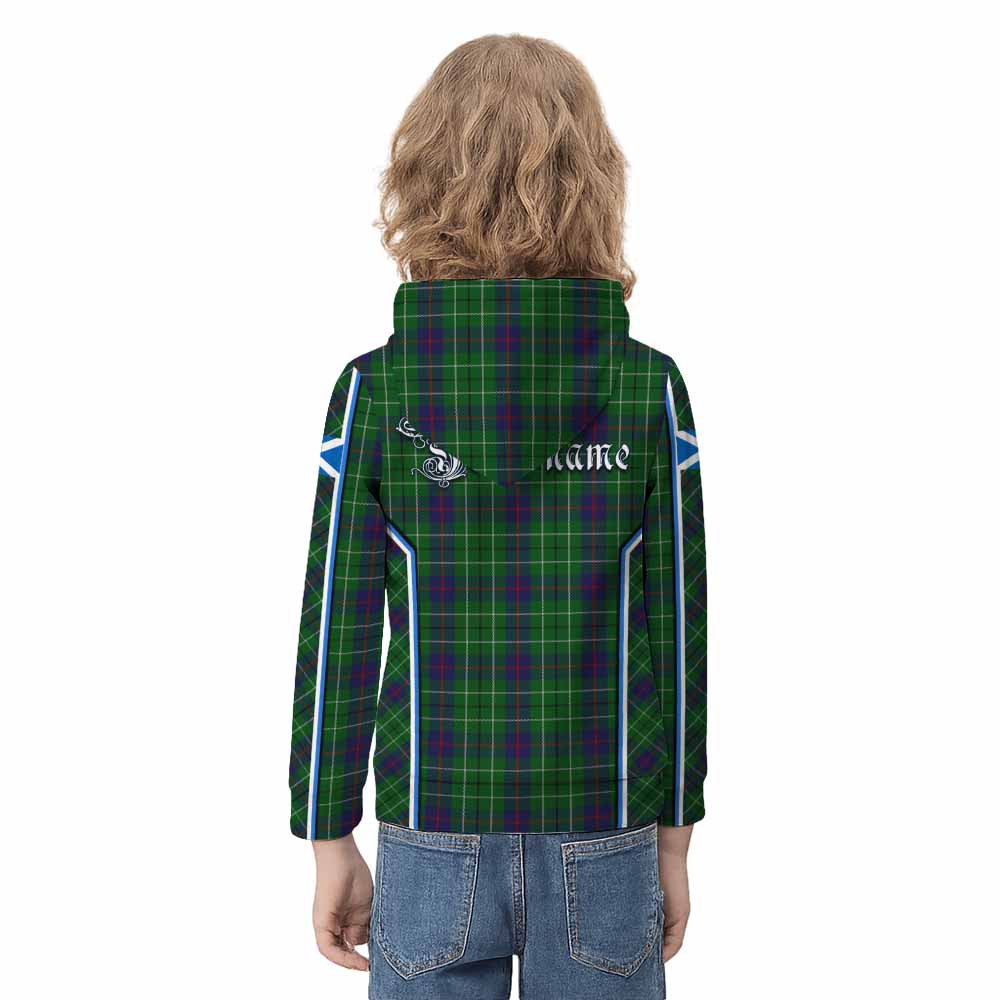 Duncan Tartan Crest Kid Hoodie Scotland Coat of Arm Flag Style - Tartan Vibes Clothing