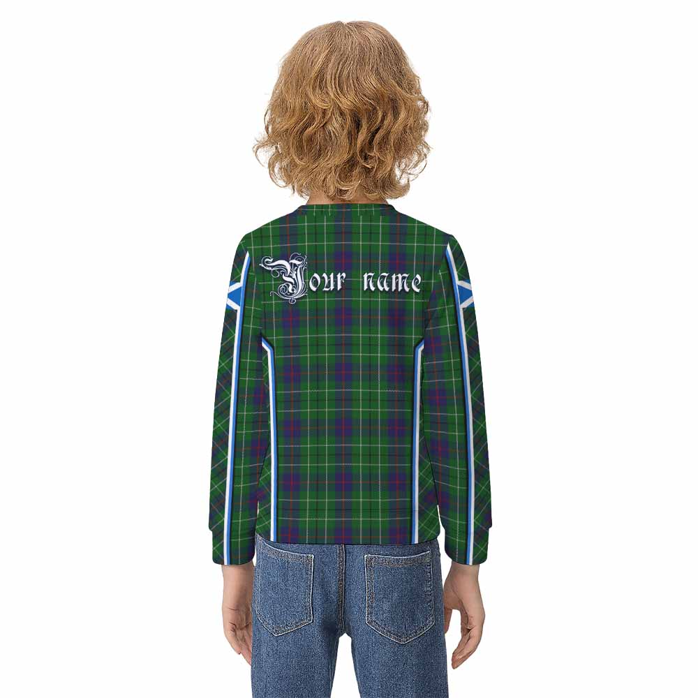 Duncan Tartan Crest Kid Knitted Sweatshirt Scotland Coat of Arm Flag Style - Tartan Vibes Clothing