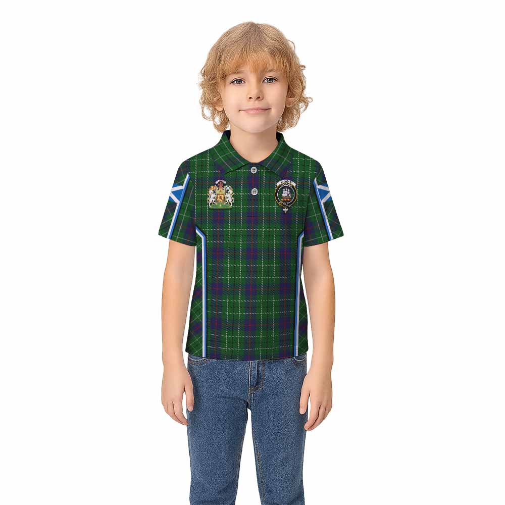 Duncan Tartan Crest Kid Polo Shirt Scotland Coat of Arm Flag Style - Tartan Vibes Clothing