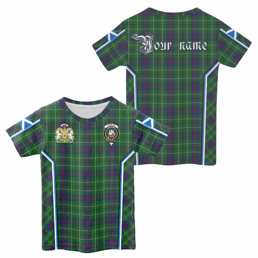 Duncan Tartan Crest Kid T-shirt Scotland Coat of Arm Flag Style - Tartan Vibes Clothing