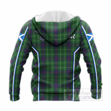 Duncan Tartan Crest Knitted Hoodie Scotland Coat of Arm Flag Style