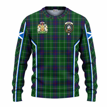 Duncan Tartan Crest Knitted Sweater Scotland Coat of Arm Flag Style