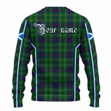 Duncan Tartan Crest Knitted Sweater Scotland Coat of Arm Flag Style