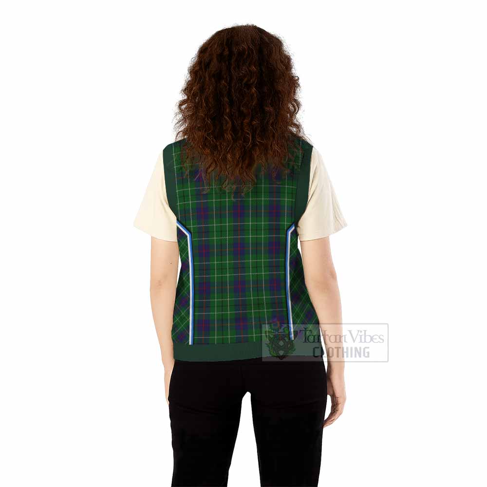 Duncan Tartan Crest Knitted V-Neck Vest Scotland Coat of Arm Flag Style - Tartan Vibes Clothing