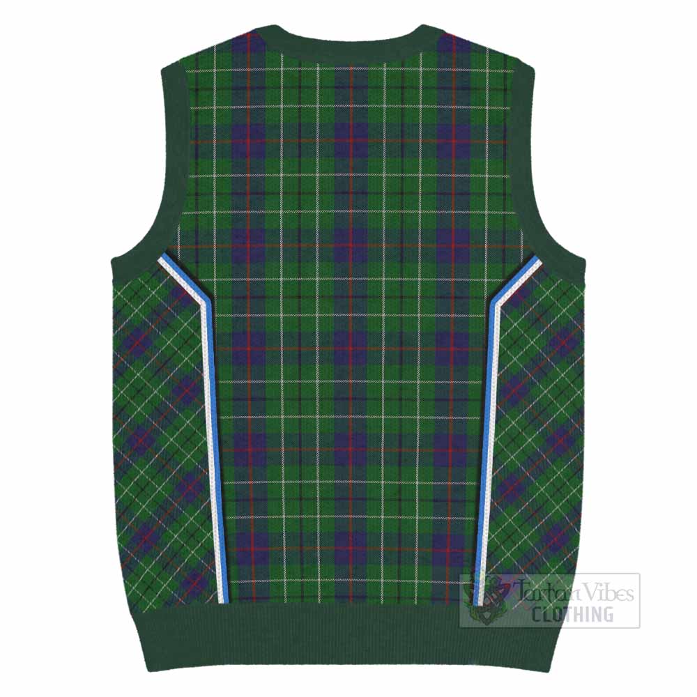 Duncan Tartan Crest Knitted V-Neck Vest Scotland Coat of Arm Flag Style - Tartan Vibes Clothing