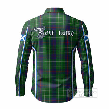 Duncan Tartan Crest Long Sleeve Button Shirts Scotland Coat of Arm Flag Style