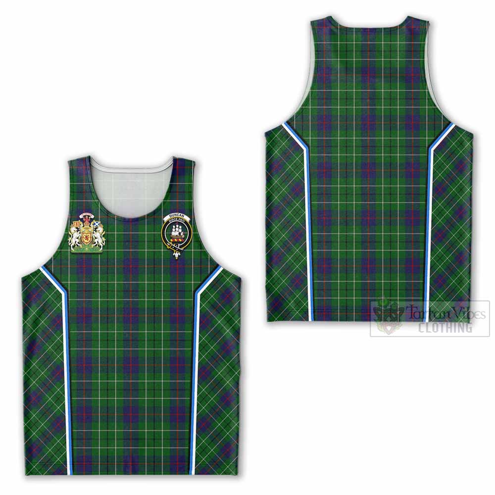 Duncan Tartan Crest Men Tank Top Scotland Coat of Arm Flag Style - Tartan Vibes Clothing