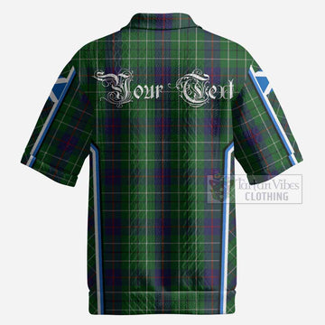 Duncan Tartan Crest Men’s Polo Sweater Top Scotland Coat of Arm Flag Style