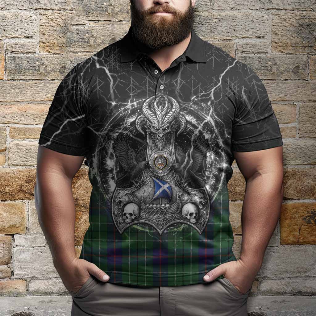 Duncan Tartan Crest Polo Shirt Celtic Odin's Raven Legacy