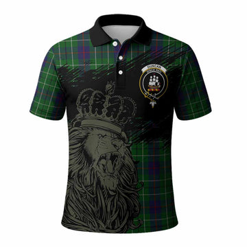 Duncan Tartan Crest Polo Shirt Crowned Lion Heritage Style