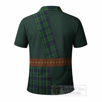 Duncan Tartan Crest Polo Shirt Kilt Costume Style