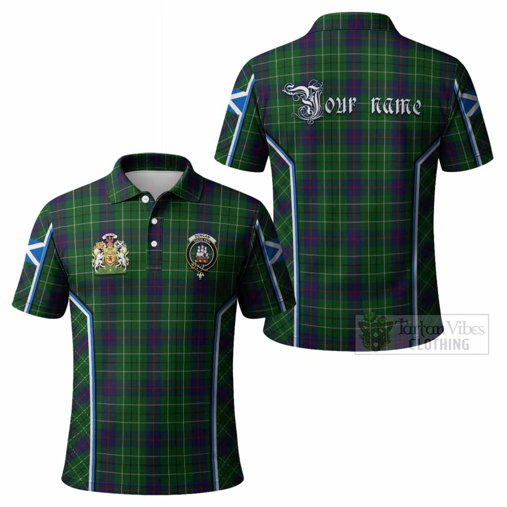 Duncan Tartan Crest Polo Shirt Scotland Coat of Arm Flag Style - Tartan Vibes Clothing