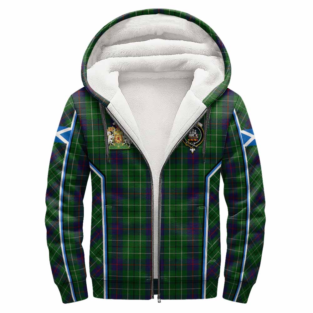 Duncan Tartan Crest Sherpa Hoodie Scotland Coat of Arm Flag Style - Tartan Vibes Clothing