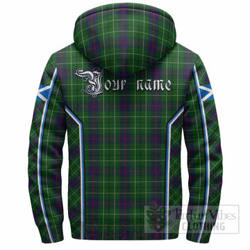 Duncan Tartan Crest Sherpa Hoodie Scotland Coat of Arm Flag Style
