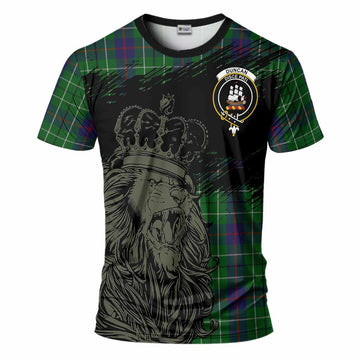 Duncan Tartan Crest T-Shirt Crowned Lion Heritage Style