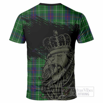 Duncan Tartan Crest T-Shirt Crowned Lion Heritage Style