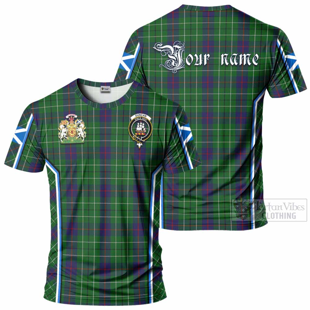 Duncan Tartan Crest T-shirt Scotland Coat of Arm Flag Style - Tartan Vibes Clothing