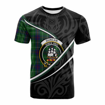 Duncan Tartan Family Crest Cotton T-shirt Celtic Scottish Thistle Floral - Tartan Vibes Clothing