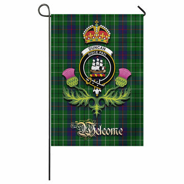 Duncan Tartan Family Crest Garden Flag Royal Thistle Welcome Style