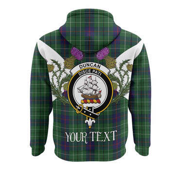 Duncan Tartan Family Crest Hoodie Scottish Burns Night Thistle Floral