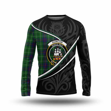 Duncan Tartan Family Crest Long Sleeve T-Shirt Celtic Scottish Thistle Floral - Tartan Vibes Clothing
