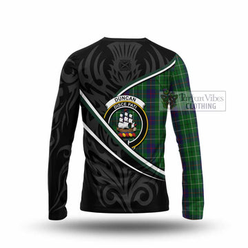 Duncan Tartan Family Crest Long Sleeve T-Shirt Celtic Scottish Thistle Floral - Tartan Vibes Clothing