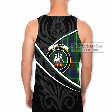 Duncan Tartan Family Crest Men Tank Top Celtic Scottish Thistle Floral
