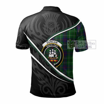 Duncan Tartan Family Crest Polo Shirt Celtic Scottish Thistle Floral