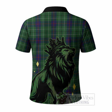 Duncan Tartan Family Crest Polo Shirt Crowned Lion Roaring