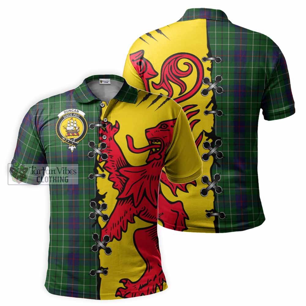 Duncan Tartan Family Crest Polo Shirt Lion Rampant Honor - Tartan Vibes Clothing