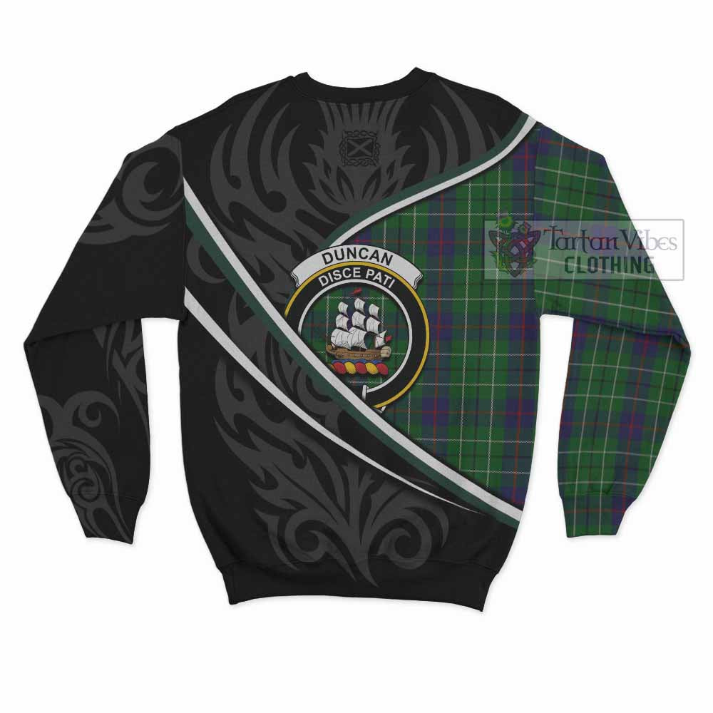 Duncan Tartan Family Crest Sweatshirt Celtic Scottish Thistle Floral - Tartan Vibes Clothing