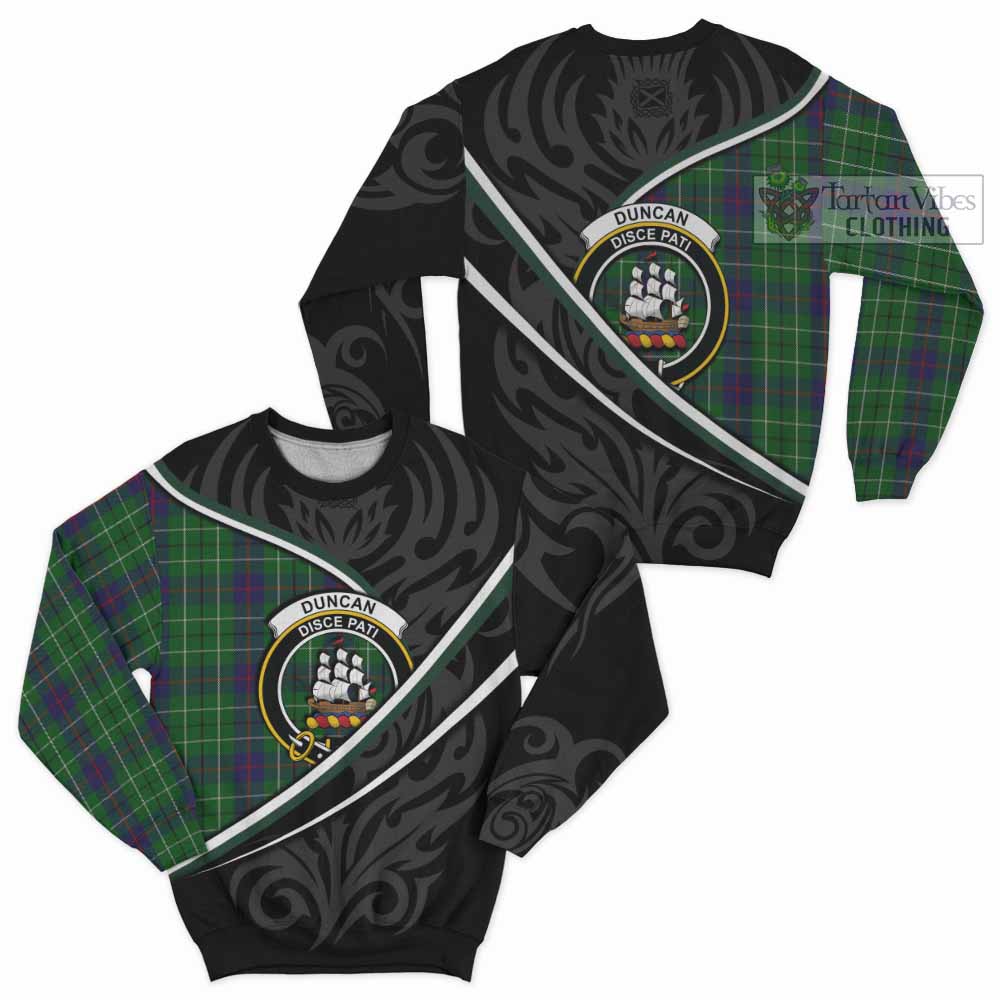 Duncan Tartan Family Crest Sweatshirt Celtic Scottish Thistle Floral - Tartan Vibes Clothing