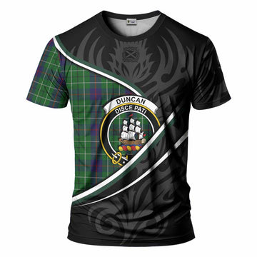Duncan Tartan Family Crest T-shirt Celtic Scottish Thistle Floral - Tartan Vibes Clothing
